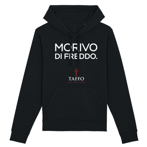 FELPA CAPPUCCIO MORIVO DI FREDDO black