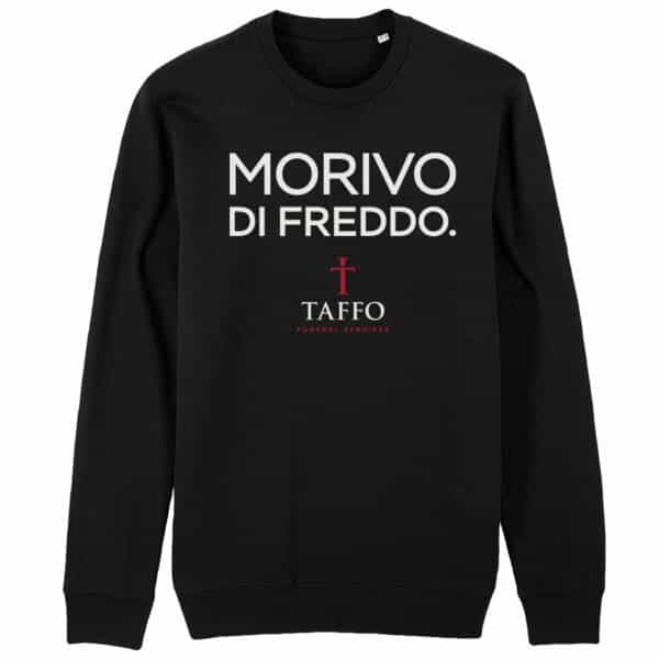 Felpa girocollo morivo di freddo black