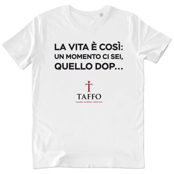 T SHIRT UNISEX LA VITA E' COSI' white
