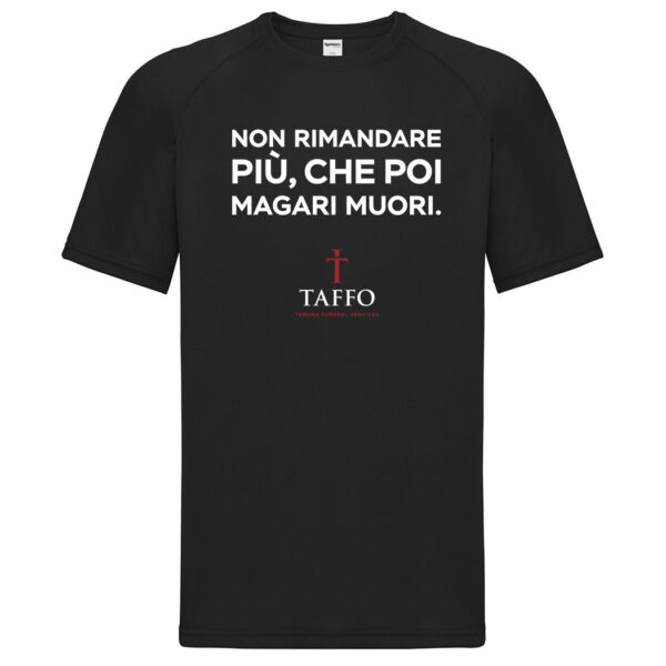 T SHIRT POLY NON RIMANDARE black