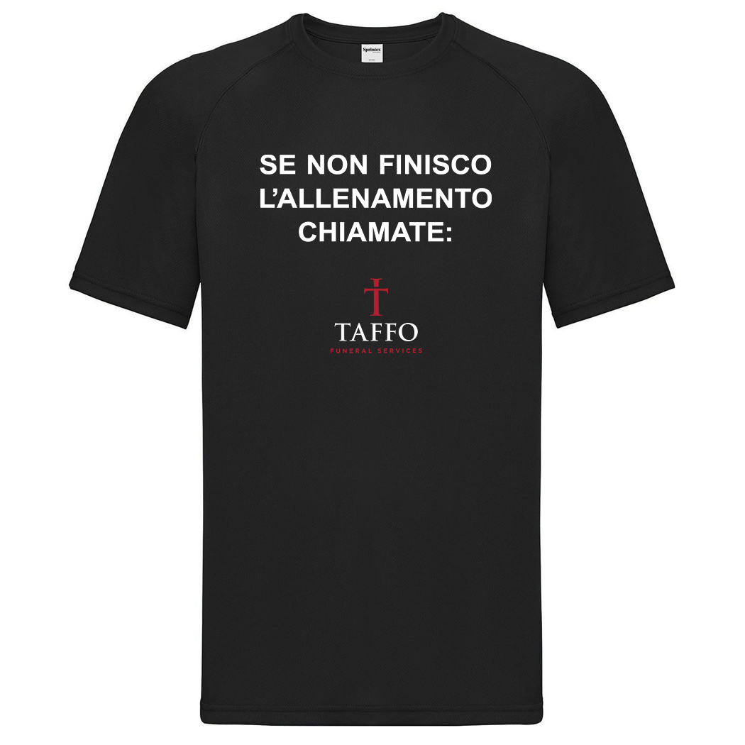 T Shirt Poly Se Non Finisco L'allenamento Black